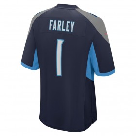 Herren Tennessee Titans Trikot Caleb Farley 1 Nike Navy 2021 NFL Draft
